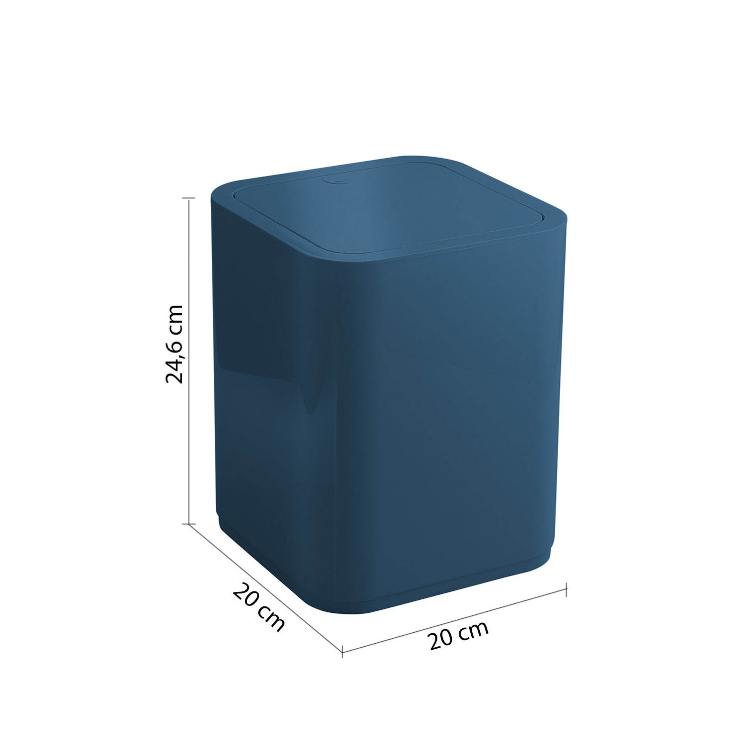 Portarifiuti 8 lt da appoggio Gedy serie Seventy - Blu Petrolio by CeramicStore | Lo specialista del tuo bagno
