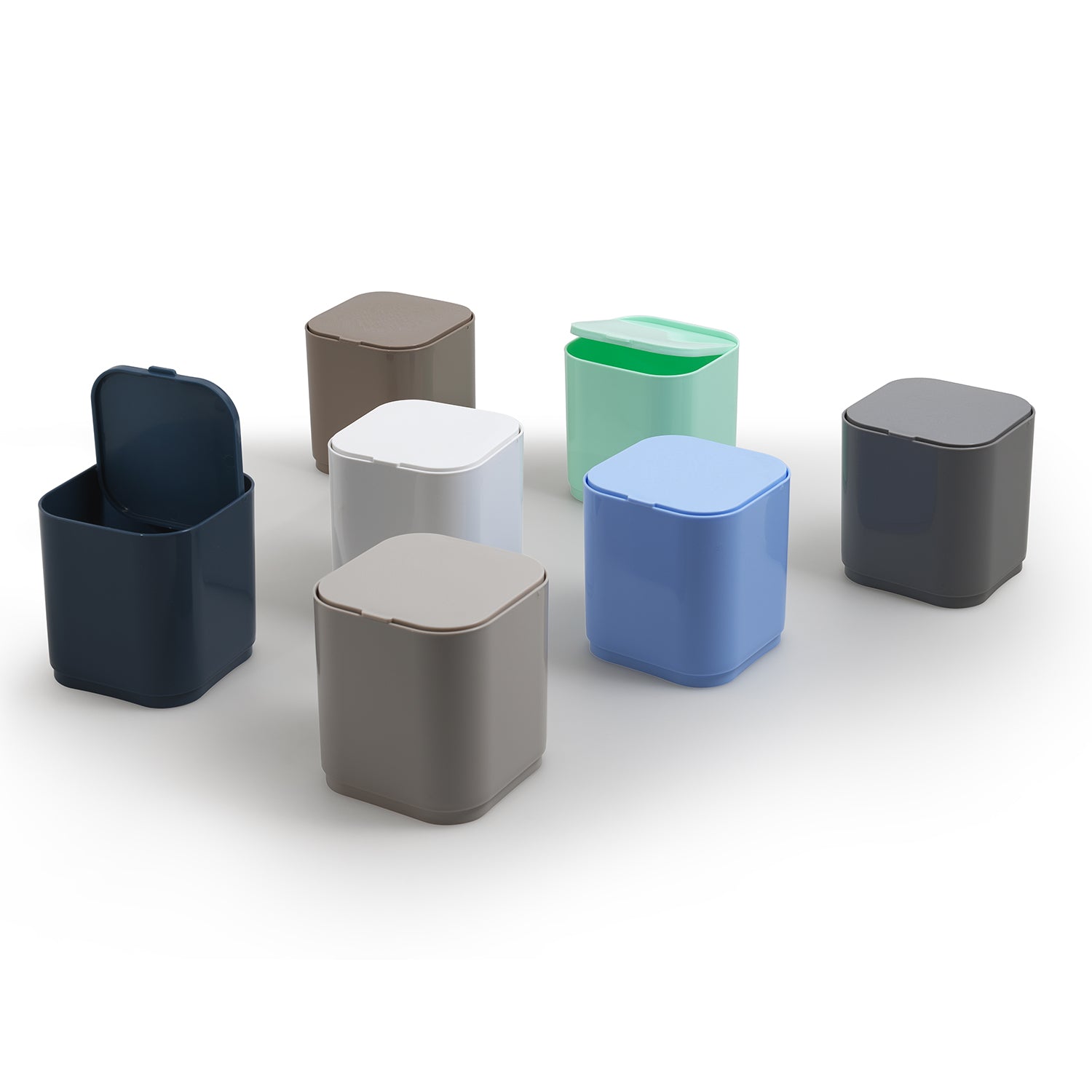Cestino da tavolo 1.2 lt da appoggio Gedy serie Seventy - Bianco by CeramicStore | Lo specialista del tuo bagno