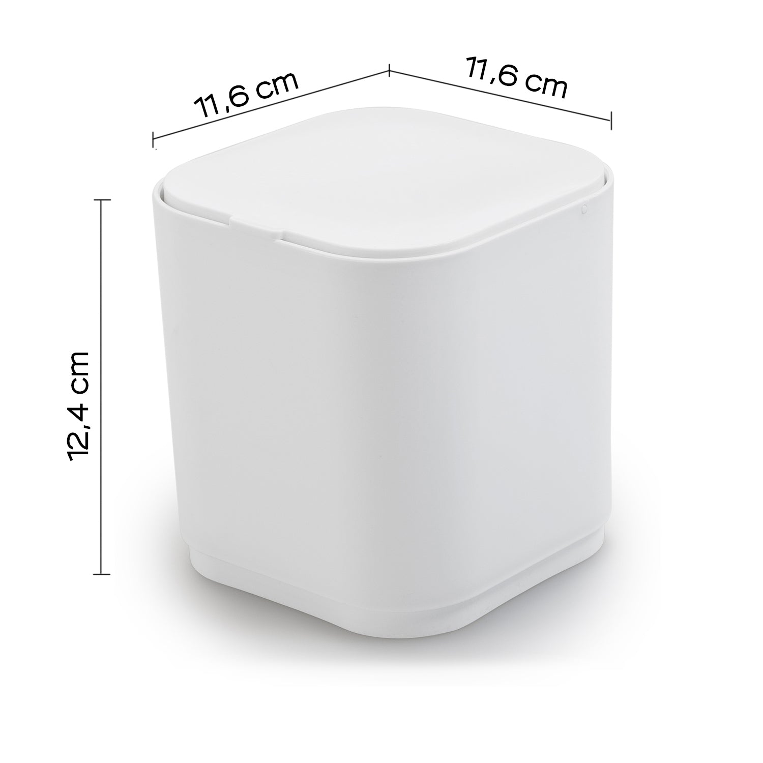 Cestino da tavolo 1.2 lt da appoggio Gedy serie Seventy - Bianco by CeramicStore | Lo specialista del tuo bagno