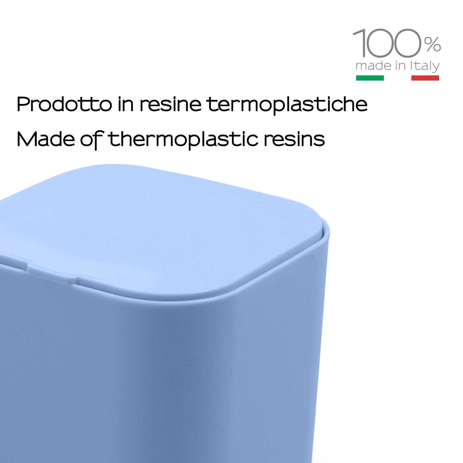 Cestino da tavolo 1.2 lt da appoggio Gedy serie Seventy - Celeste by CeramicStore | Lo specialista del tuo bagno