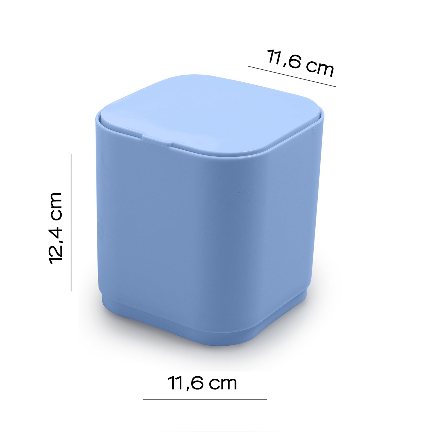 Cestino da tavolo 1.2 lt da appoggio Gedy serie Seventy - Celeste by CeramicStore | Lo specialista del tuo bagno