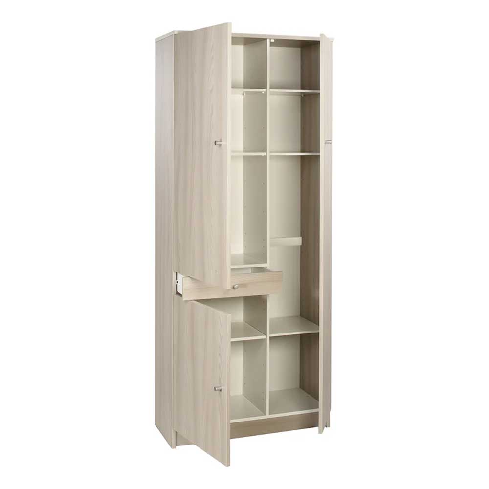 Mobile Multiuso a 3 ante e 1 cassetto con 6 ripiani regolabili finitura Olmo Chiaro by Sarmog by CeramicStore | Lo specialista del tuo bagno