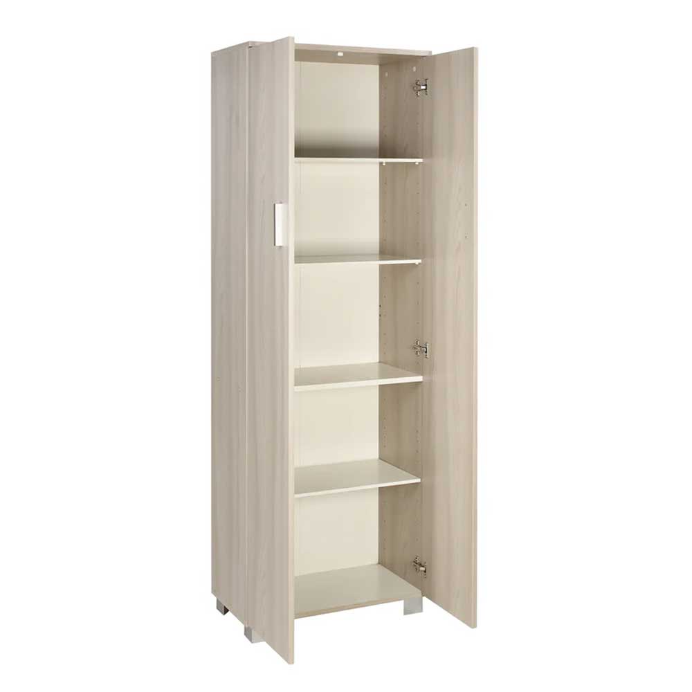 Mobile colonna a 2 ante con 3 ripiani regolabili e 1 fisso finitura Olmo Chiaro by Sarmog by CeramicStore | Lo specialista del tuo bagno