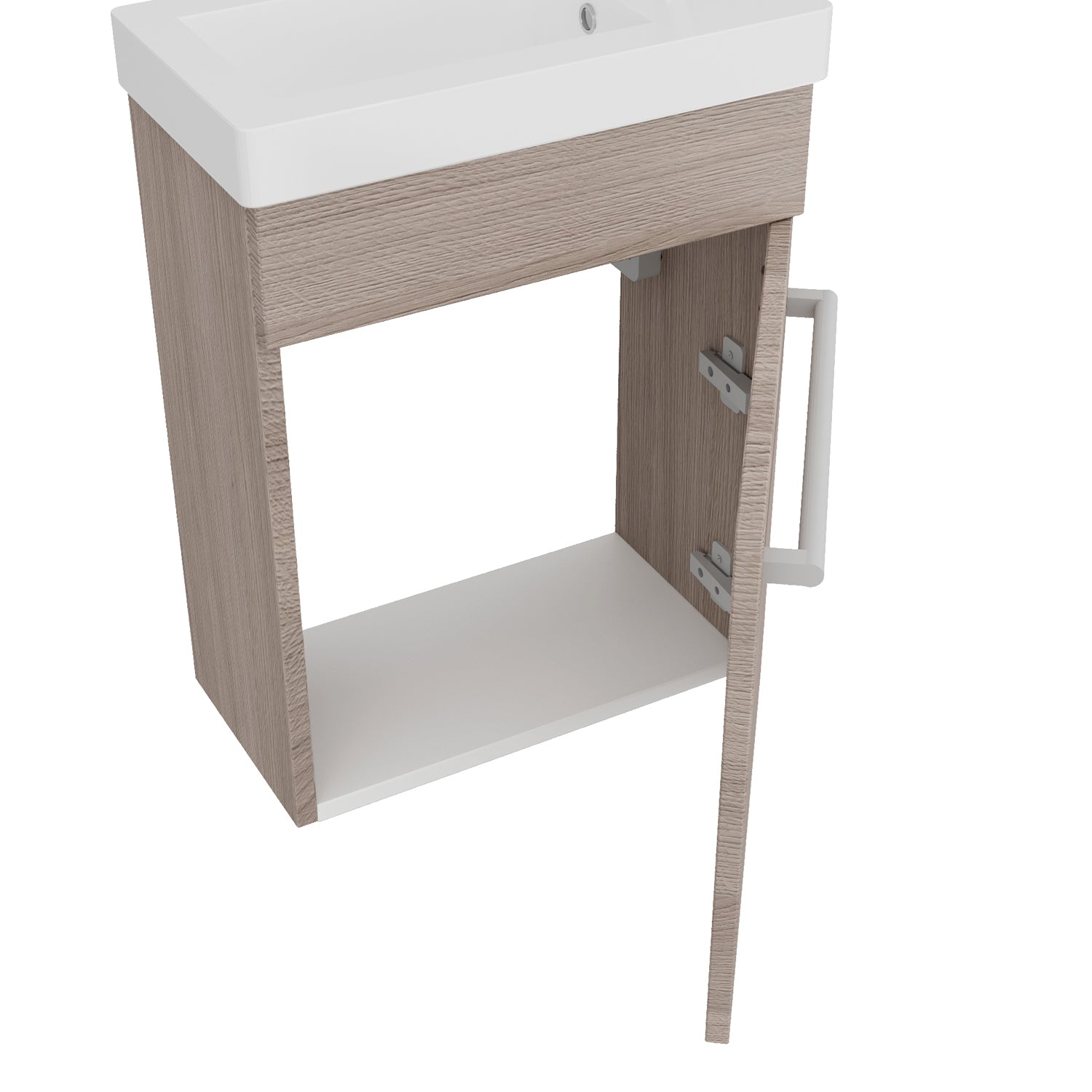 Mobile bagno con lavabo e specchiera Cubi&Co Pick - Rovere Fumo by CeramicStore | Lo specialista del tuo bagno