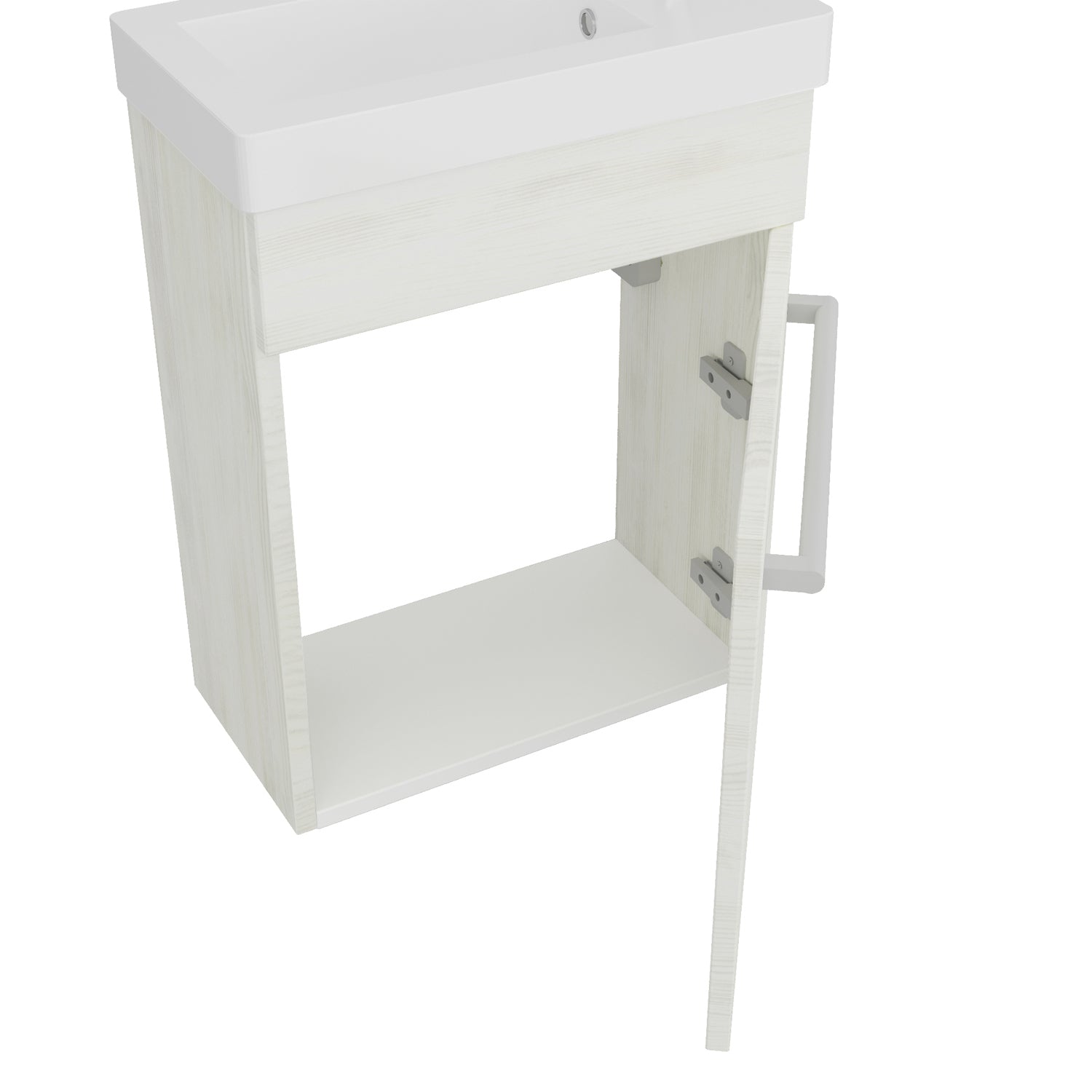 Mobile bagno con lavabo e specchiera Cubi&Co Pick - Rovere Bianco by CeramicStore | Lo specialista del tuo bagno