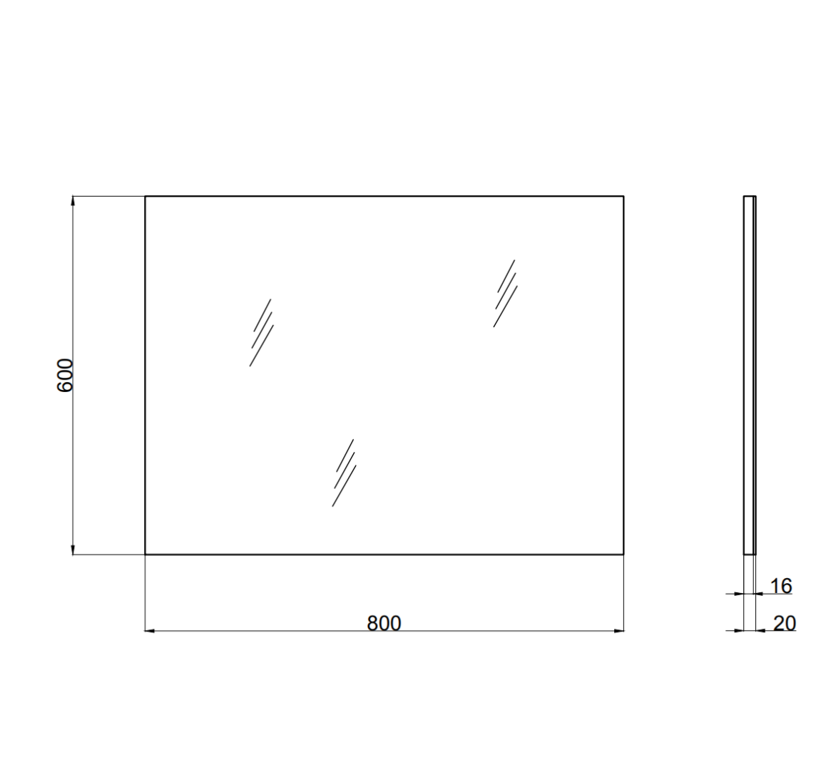 Mobile bagno sospeso 80 cm con specchiera e lavabo integrato Cubi&Co modello Symmetry Classic 2 - Rovere Grigio by CeramicStore | Lo specialista del tuo bagno