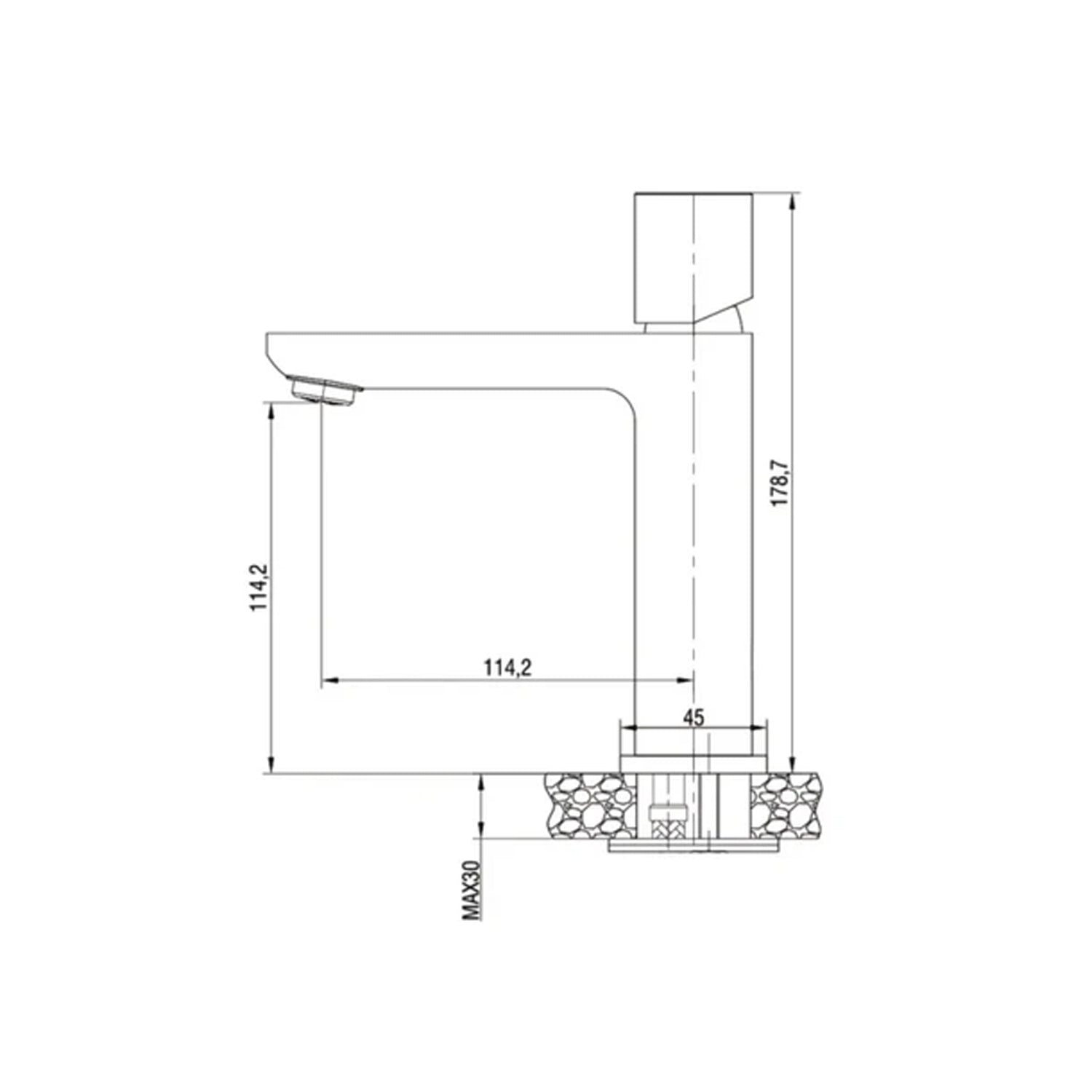 Kit miscelatore lavabo + bidet + doccia a una via RubiFlux serie Lilium Modello Chrome con piletta clic-clac in acciaio inox - Cromato lucido