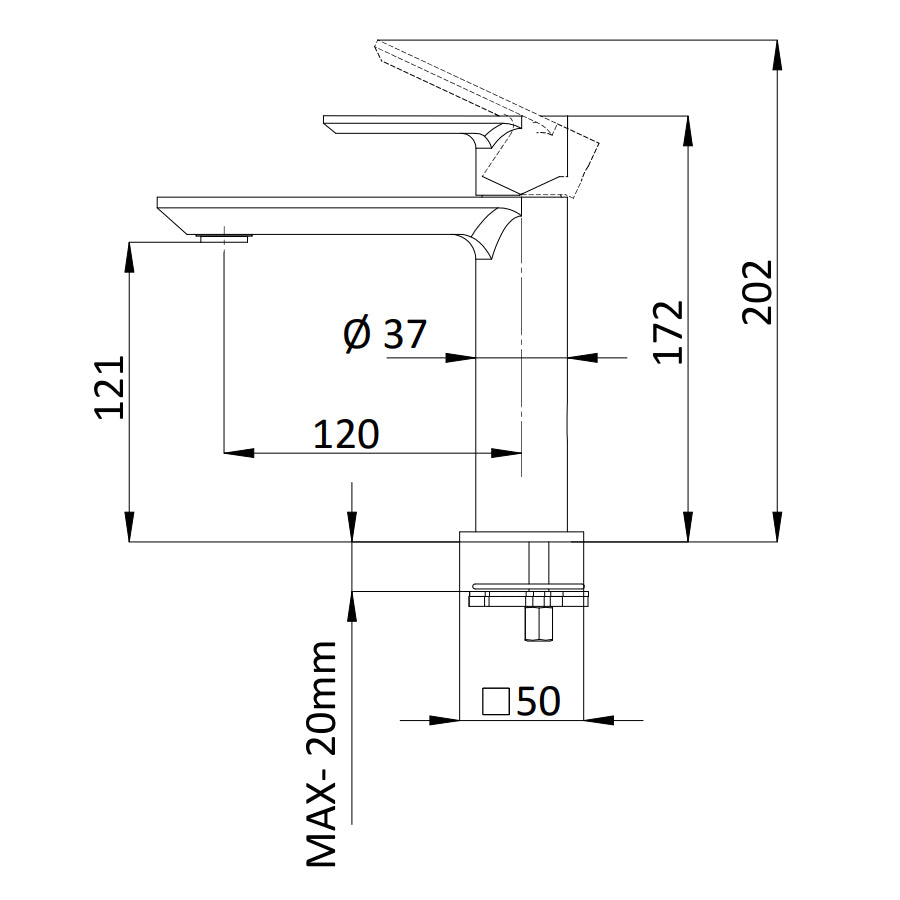 Miscelatore monocomando lavabo Rubinetterie Mariani linea Avenue con scarico by CeramicStore | Lo specialista del tuo bagno