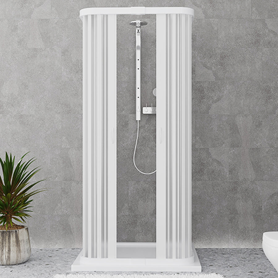 Box doccia con 3 lati a soffietto modello Cono linea Plissਠ95x95x95 by CeramicStore | Lo specialista del tuo bagno