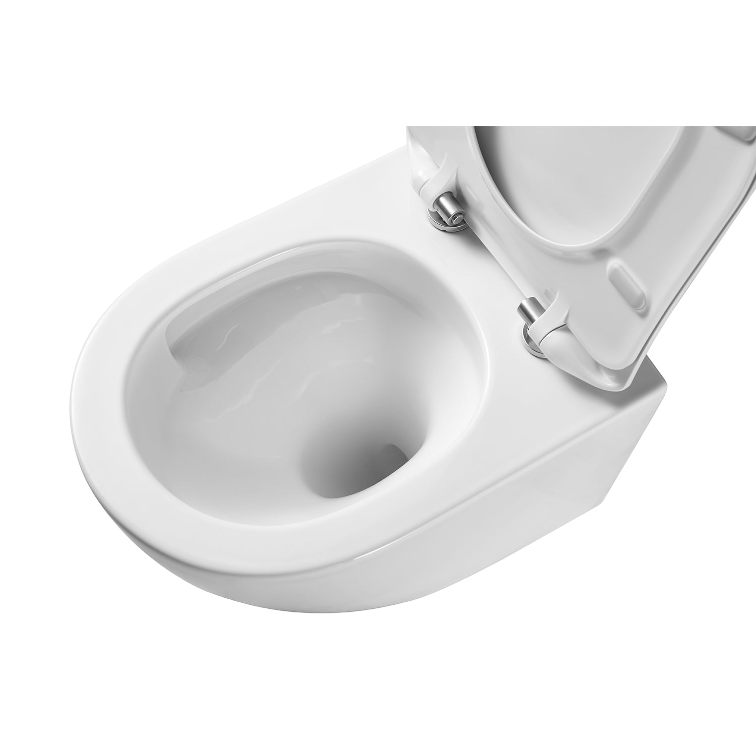 Sanitari bagno sospesi con copriwater BathCore modello Serenity Rimless/Tornado Quiet 49.5x36.5 cm - Bianco