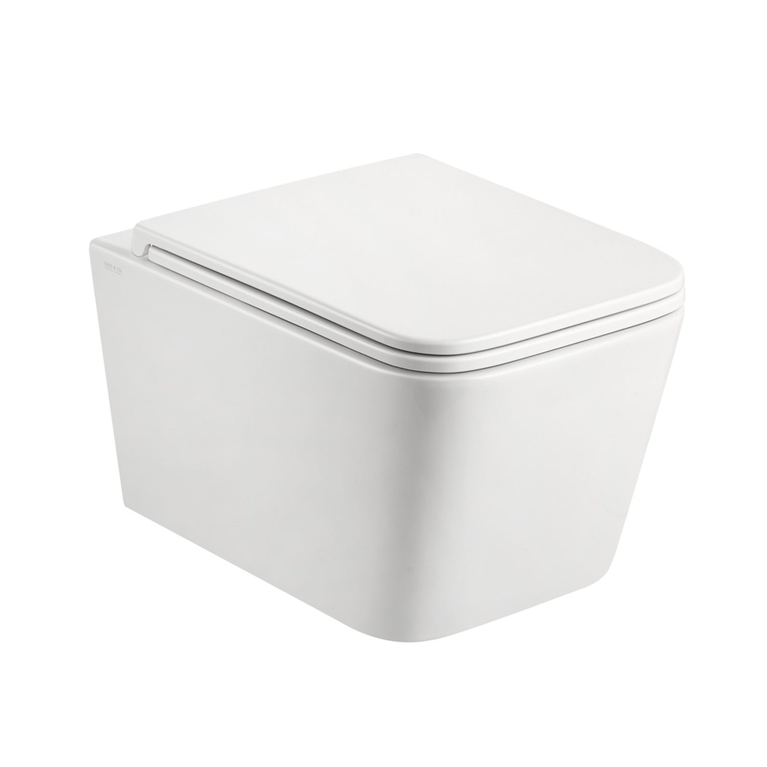 Sanitari bagno sospesi con coprivaso BathCore modello Velvet Rimless/Tornado Quiet 49x34 cm - Bianco