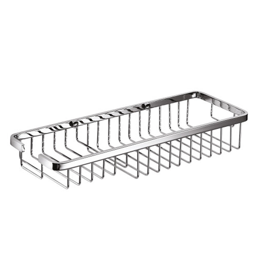 Portaoggetti doccia grigliato rettangolare in ottone cromato 40x14 cm collezione Filo di Lineabeta by CeramicStore | Lo specialista del tuo bagno