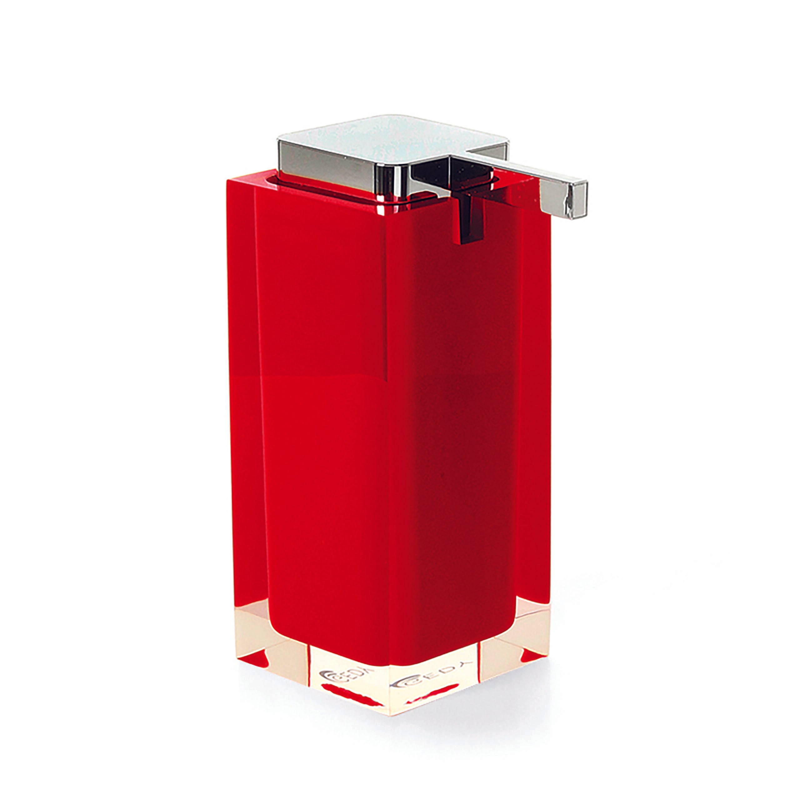 Set bagno con Cestino Kamaka con coperchio basculante + Scopino e dosasapone modello Rainbow di Gedy - Rosso by CeramicStore | Lo specialista del tuo bagno