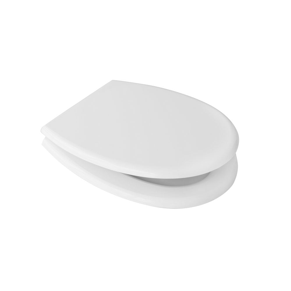 Sedile wc bianco per Azzurra vaso Full 56 larghezza 38 cm cerniere regolabili