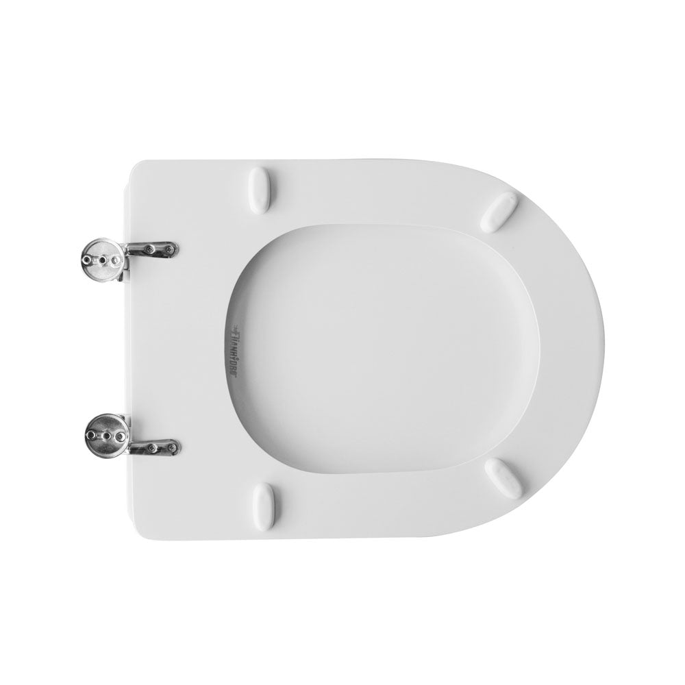 Sedile wc bianco per Althea vaso Marion lunghezza 44 cm cerniere regolabili