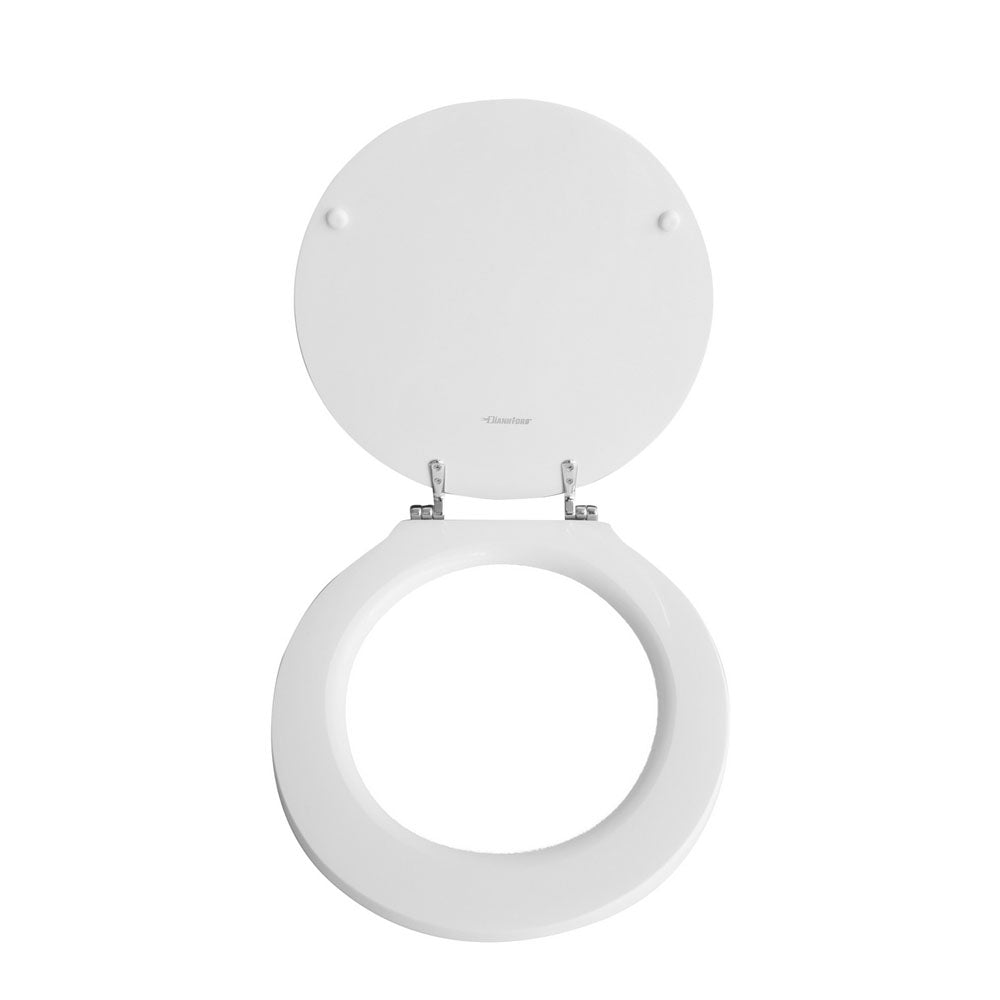 Sedile wc bianco per Azzurra vaso Zen larghezza 39 cm cerniere fisse