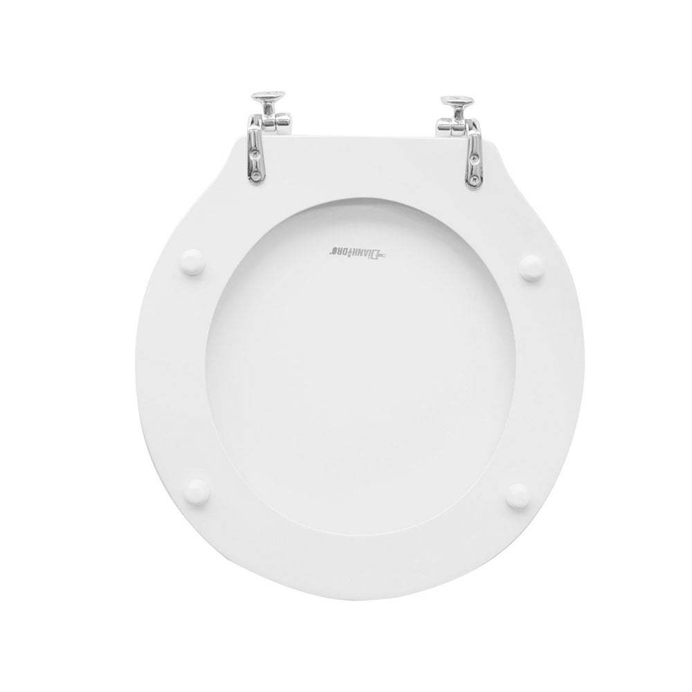Sedile wc bianco per Azzurra vaso Zen larghezza 39 cm cerniere fisse