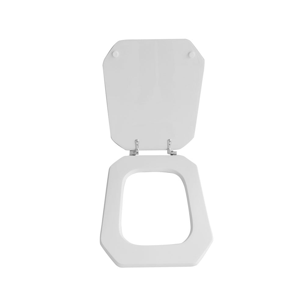 Sedile wc bianco per Cesame vaso serie Decò larghezza 36 cm cerniere regolabili