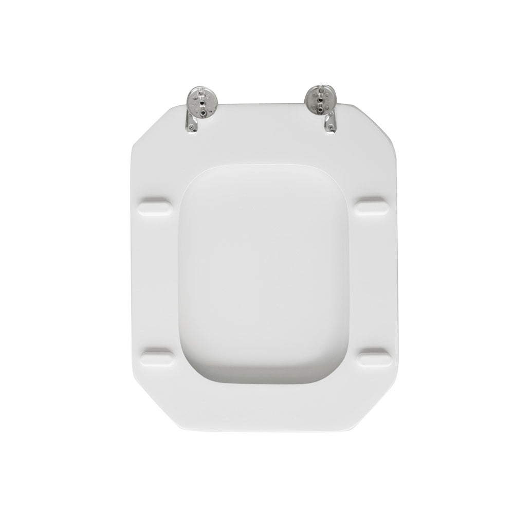 Sedile wc bianco per Cesame vaso serie Decò larghezza 36 cm cerniere regolabili