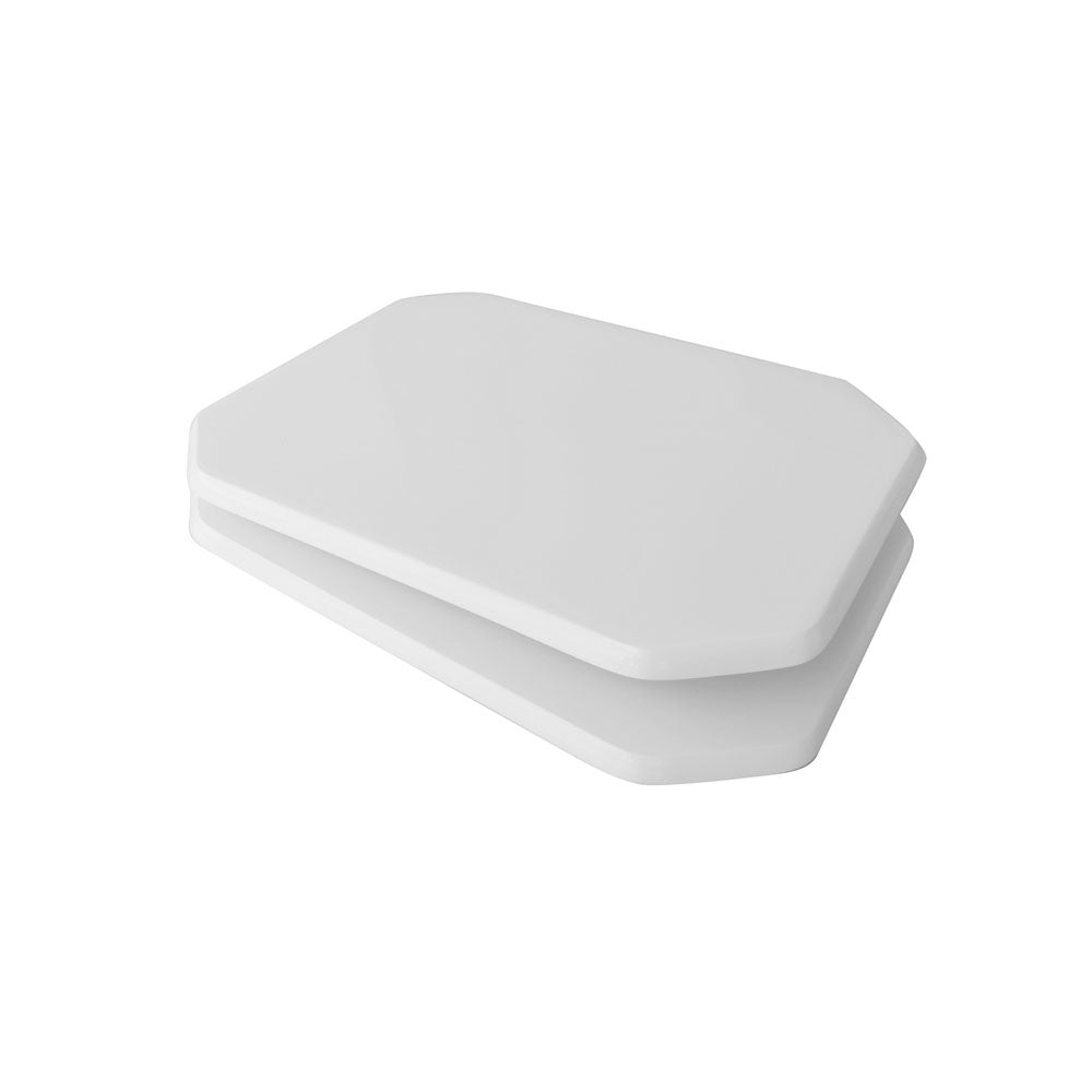 Sedile wc bianco per Cesame vaso serie Decò larghezza 36 cm cerniere regolabili