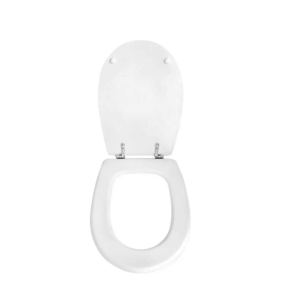 Sedile wc legno bianco per Delta vaso Futura larghezza 35