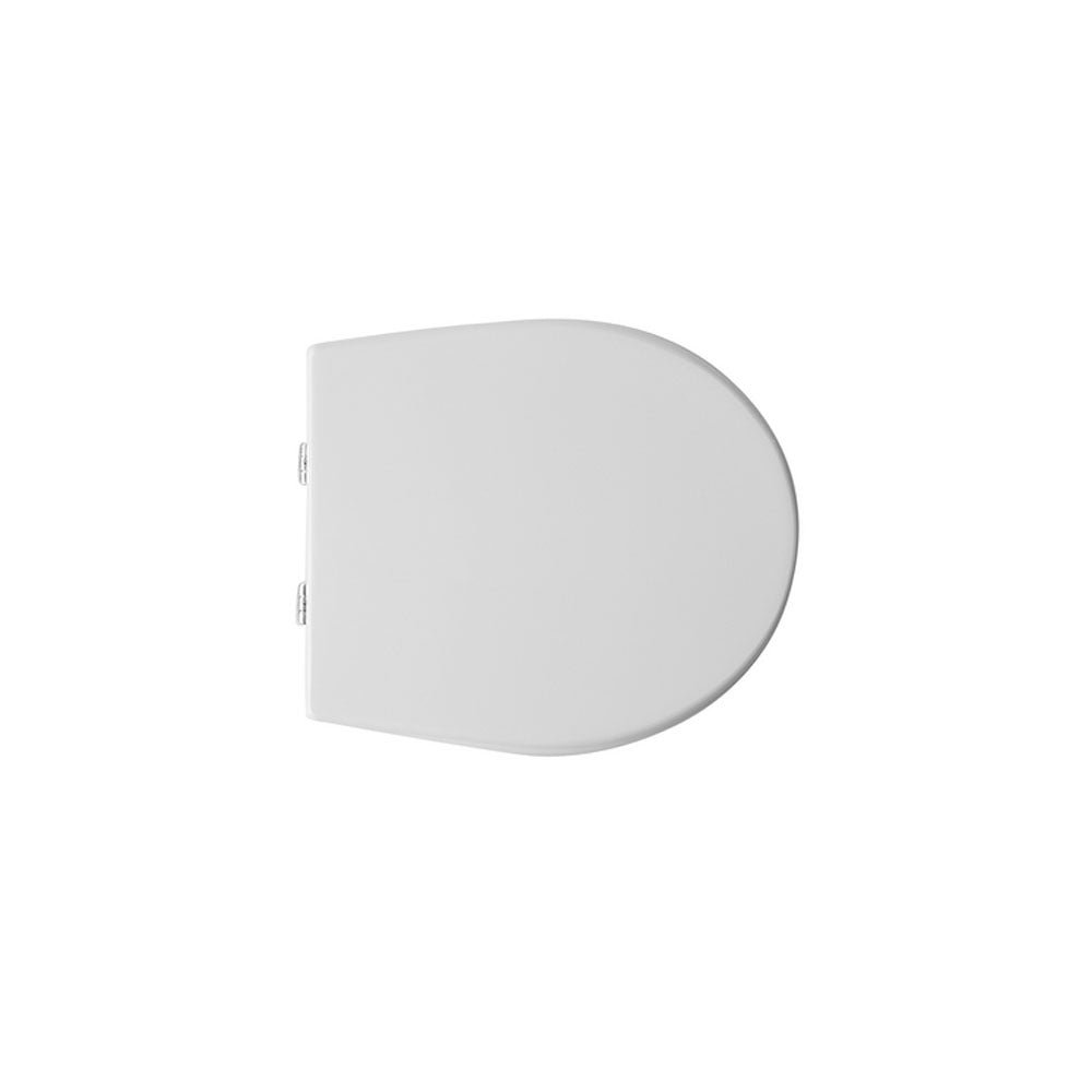 Sedile wc bianco per GSI vaso Panorama lunghezza 43 cm cerniere fisse ad espansione
