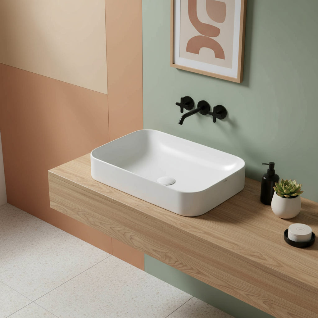 Lavabo da appoggio / semincasso Ceramica Azzurra Elegance 60X40