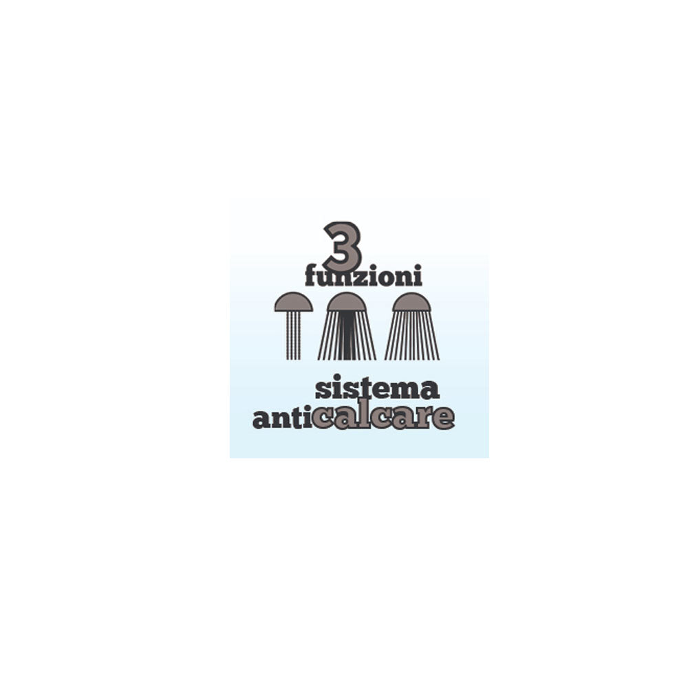 Doccetta anticalcare a 3 funzioni modello 13013 diametro 95 mm by CeramicStore | Lo specialista del tuo bagno