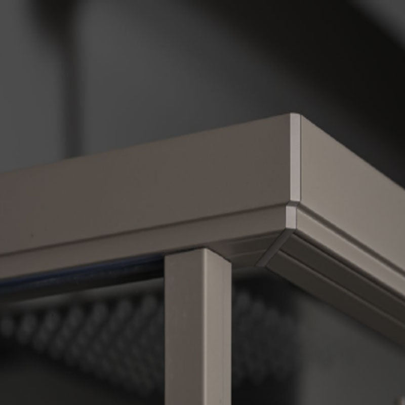 Box Doccia rettangolare 80x120 in cristallo da 6 mm e profilo minimale in alluminio colore Tortora. Versione Sinistra by CeramicStore | Lo specialista del tuo bagno