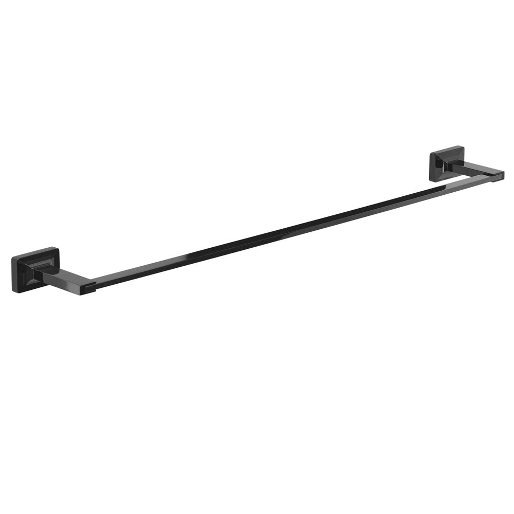 Porta asciugamani sospeso a barra in ottone 'Gran Torino' by Gedy - Nero lucido 65,6 cm by CeramicStore | Lo specialista del tuo bagno