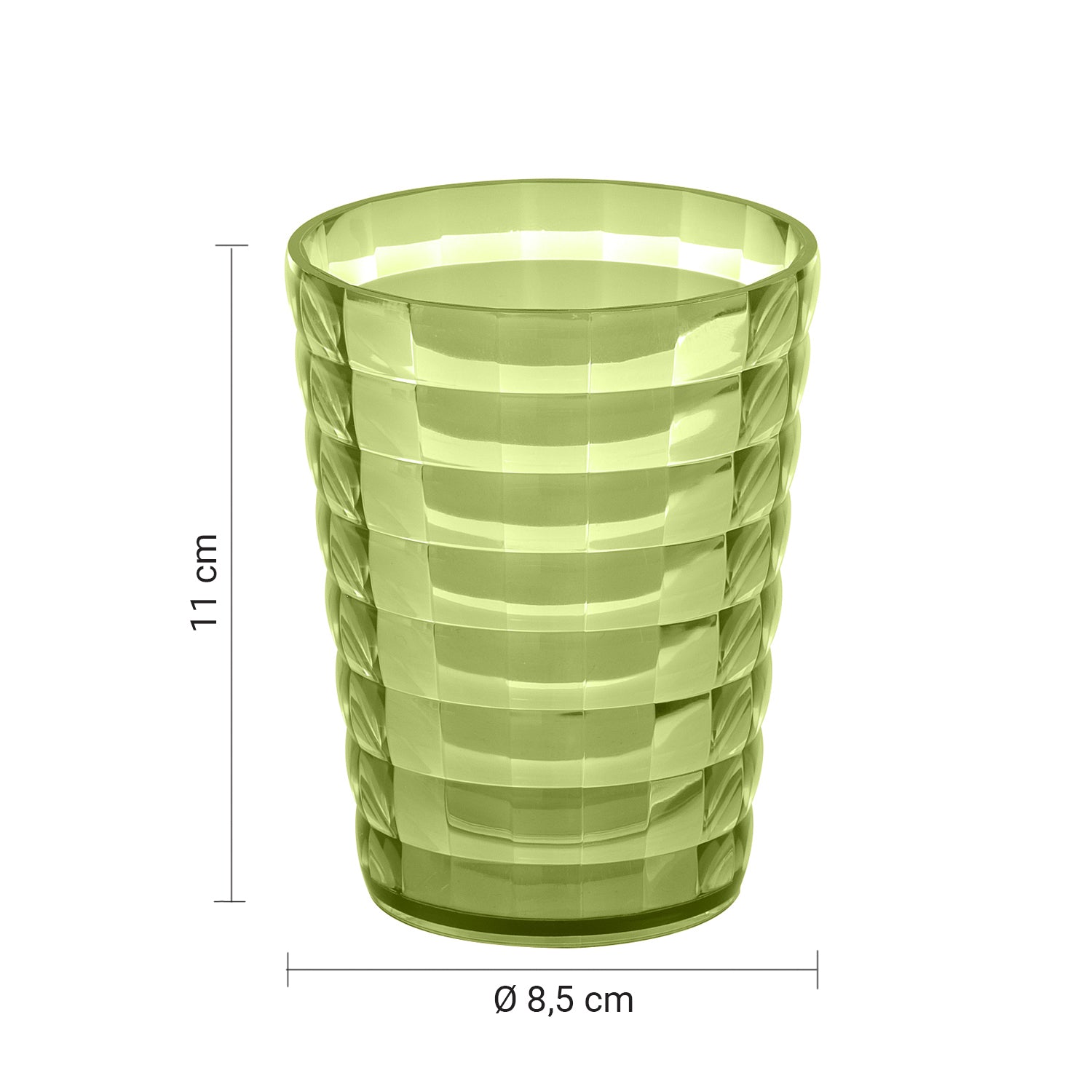 Portaspazzolini da appoggio Gedy serie Glady - Verde Acido