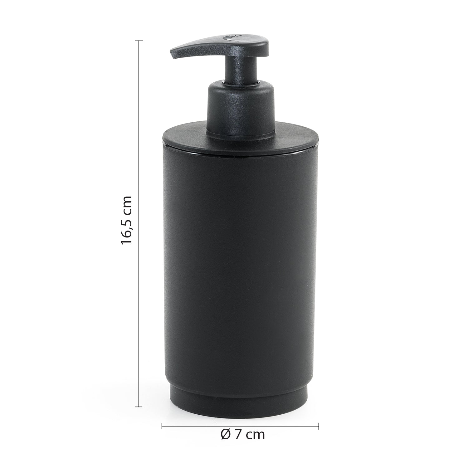 Dosasapone in resina Gedy serie Sharon - Nero Matt