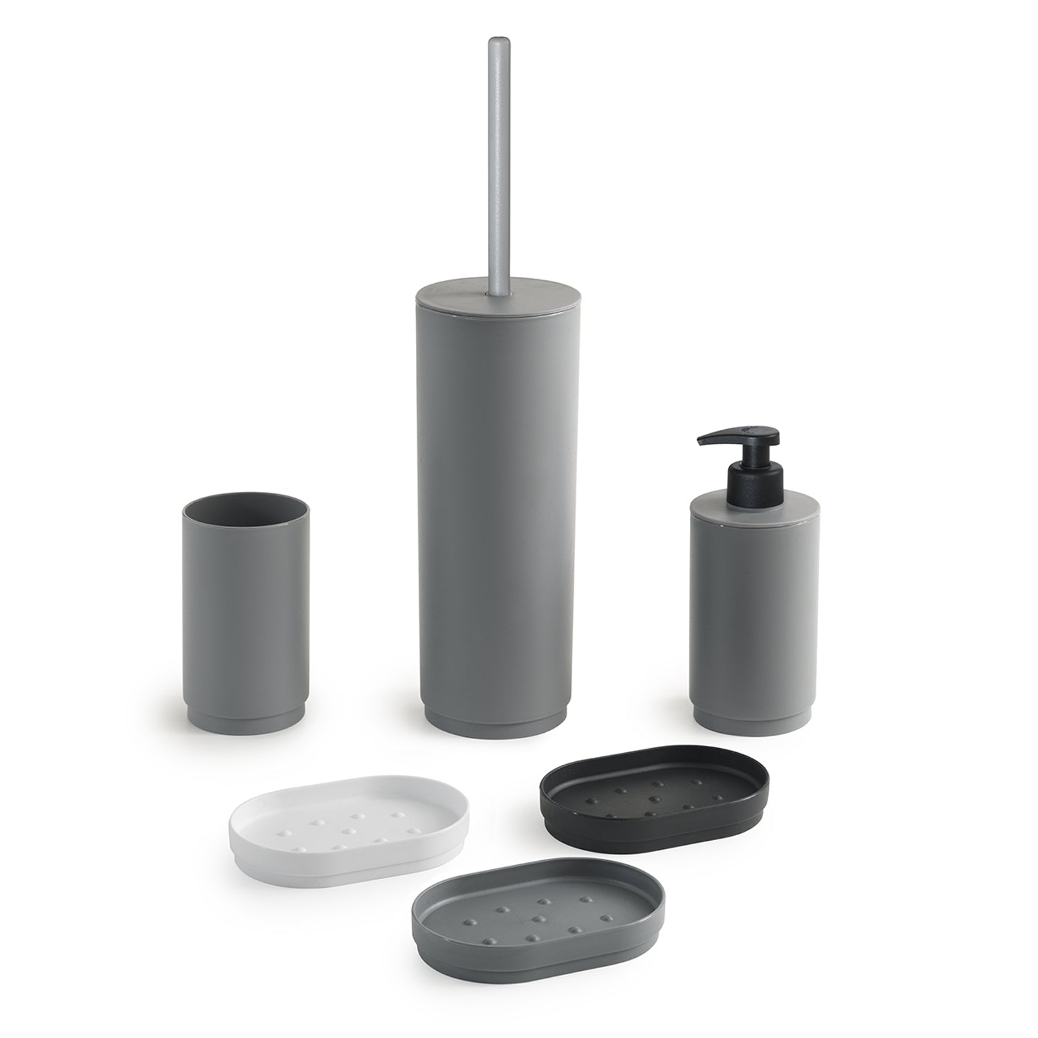 Scopino in resina Gedy serie Sharon - Grigio by CeramicStore | Lo specialista del tuo bagno