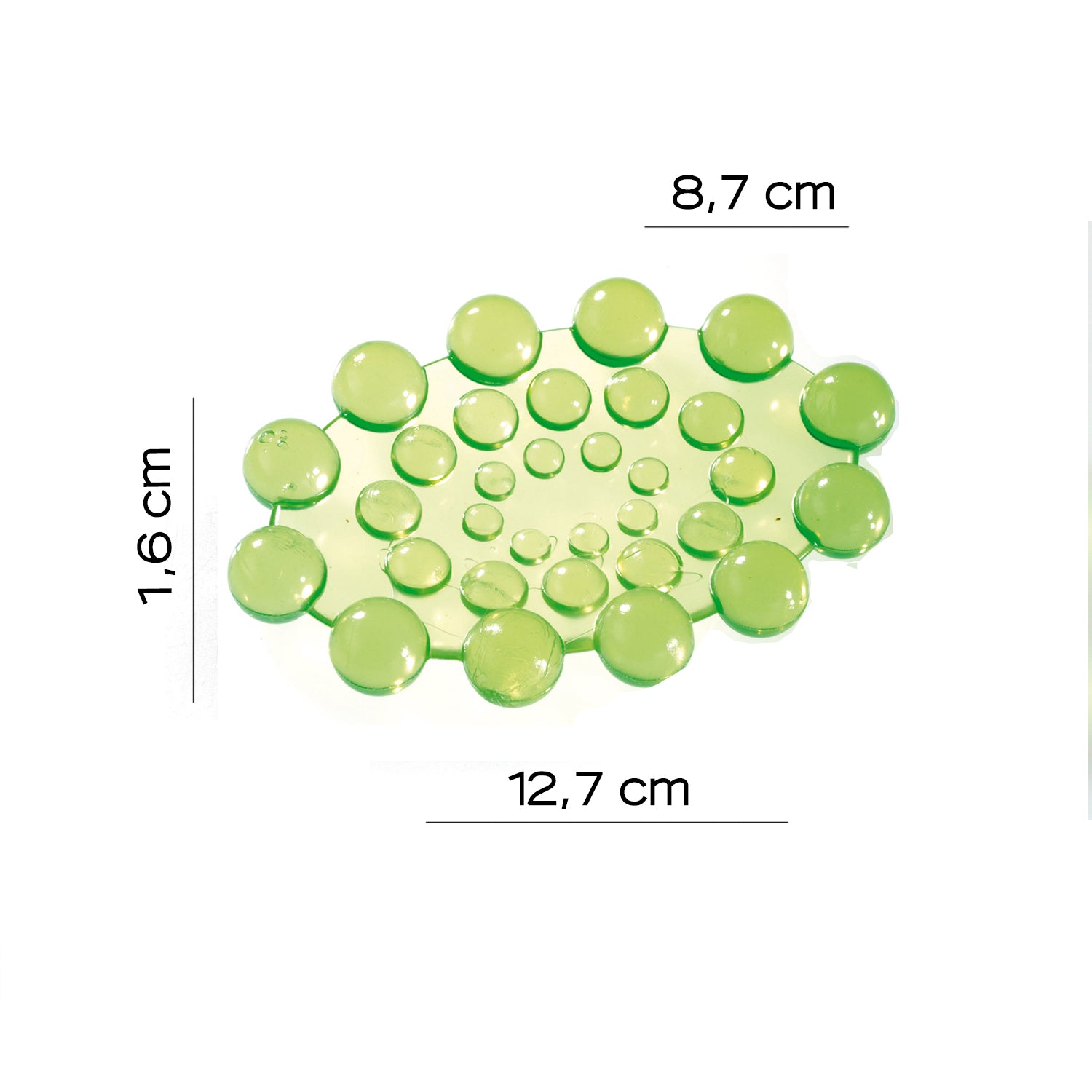 Portasapone Spot in PVC di Gedy - Verde Acido