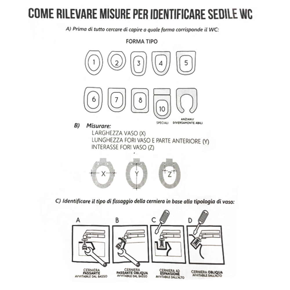 Sedile wc compatibile per vaso Catalano serie C52