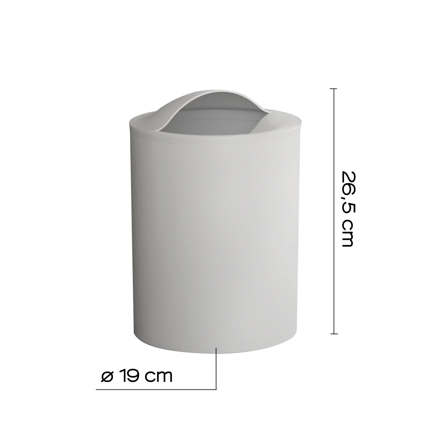 Cestino bagno da appoggio modello Eye di Gedy - Bianco by CeramicStore | Lo specialista del tuo bagno