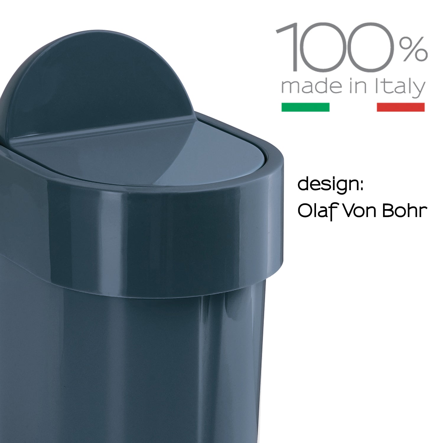 Portarifiuti da appoggio di Gedy serie Junior - Blu petrolio by CeramicStore | Lo specialista del tuo bagno