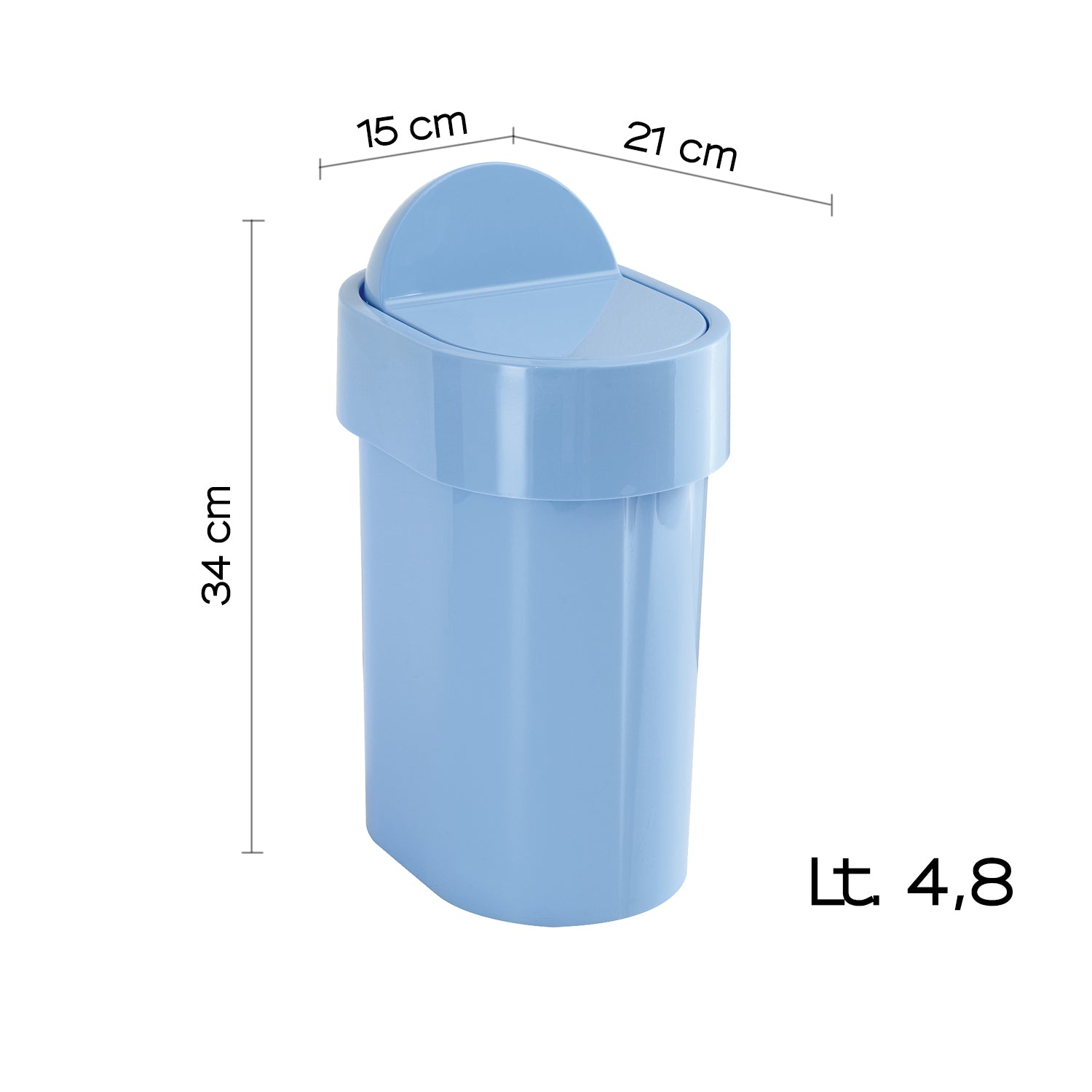 Portarifiuti da appoggio di Gedy serie Junior - Celeste by CeramicStore | Lo specialista del tuo bagno
