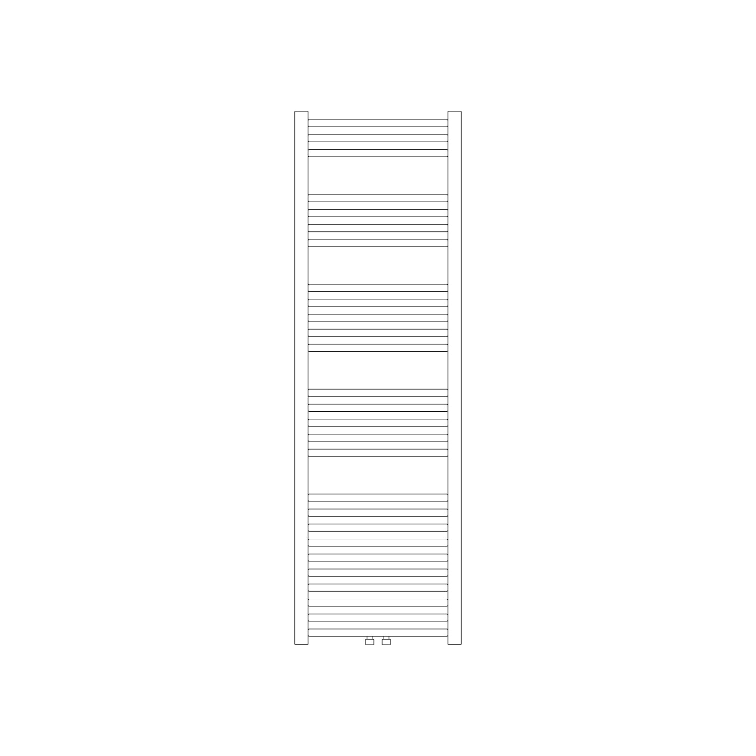 Termoarredo idraulico modello Bolzano 1600x600 dritto con attacchi centrali 50 mm - Bianco by CeramicStore | Lo specialista del tuo bagno