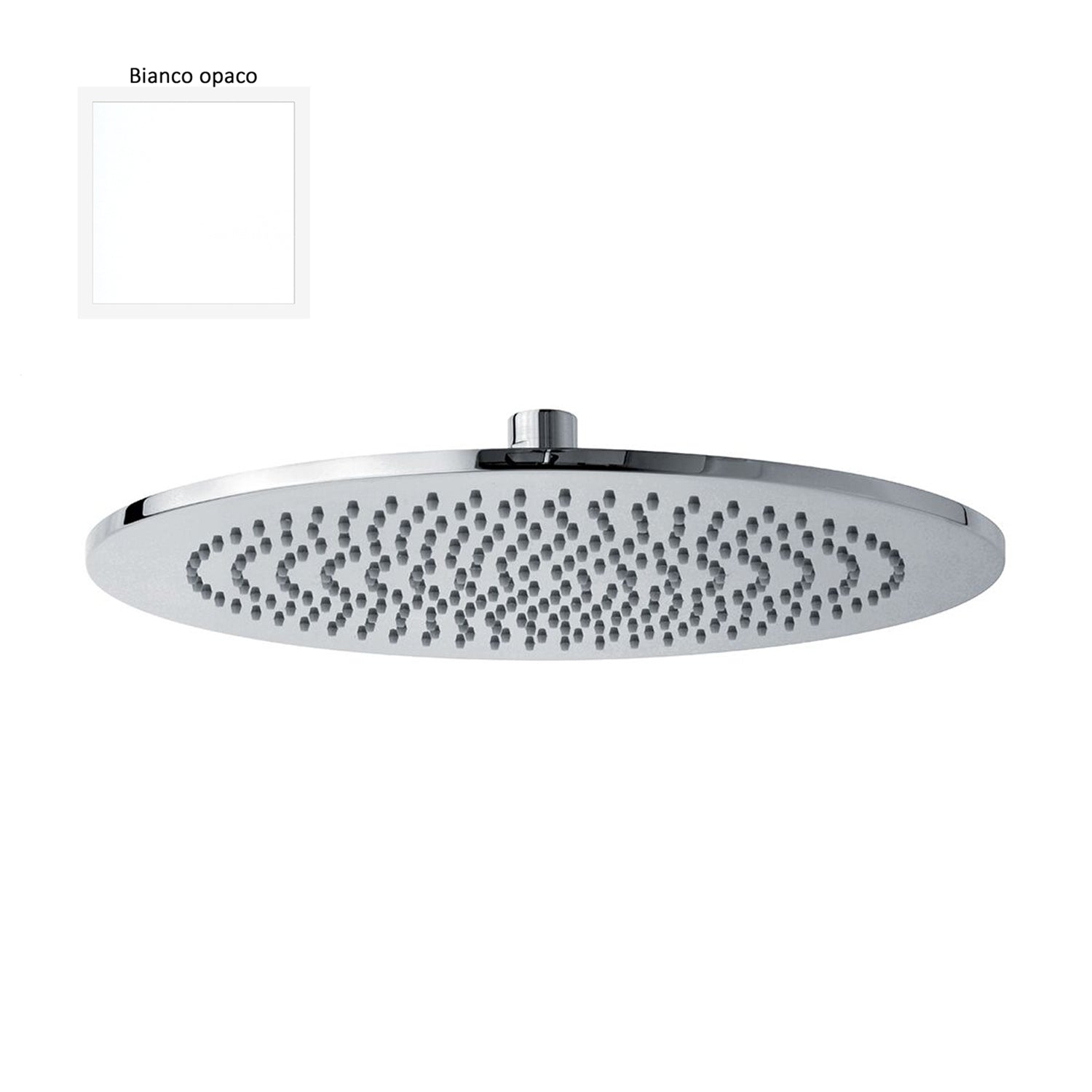 Soffione tondo Vienna 200mm bianco monogetto con snodo e ispezionabile by CeramicStore | Lo specialista del tuo bagno
