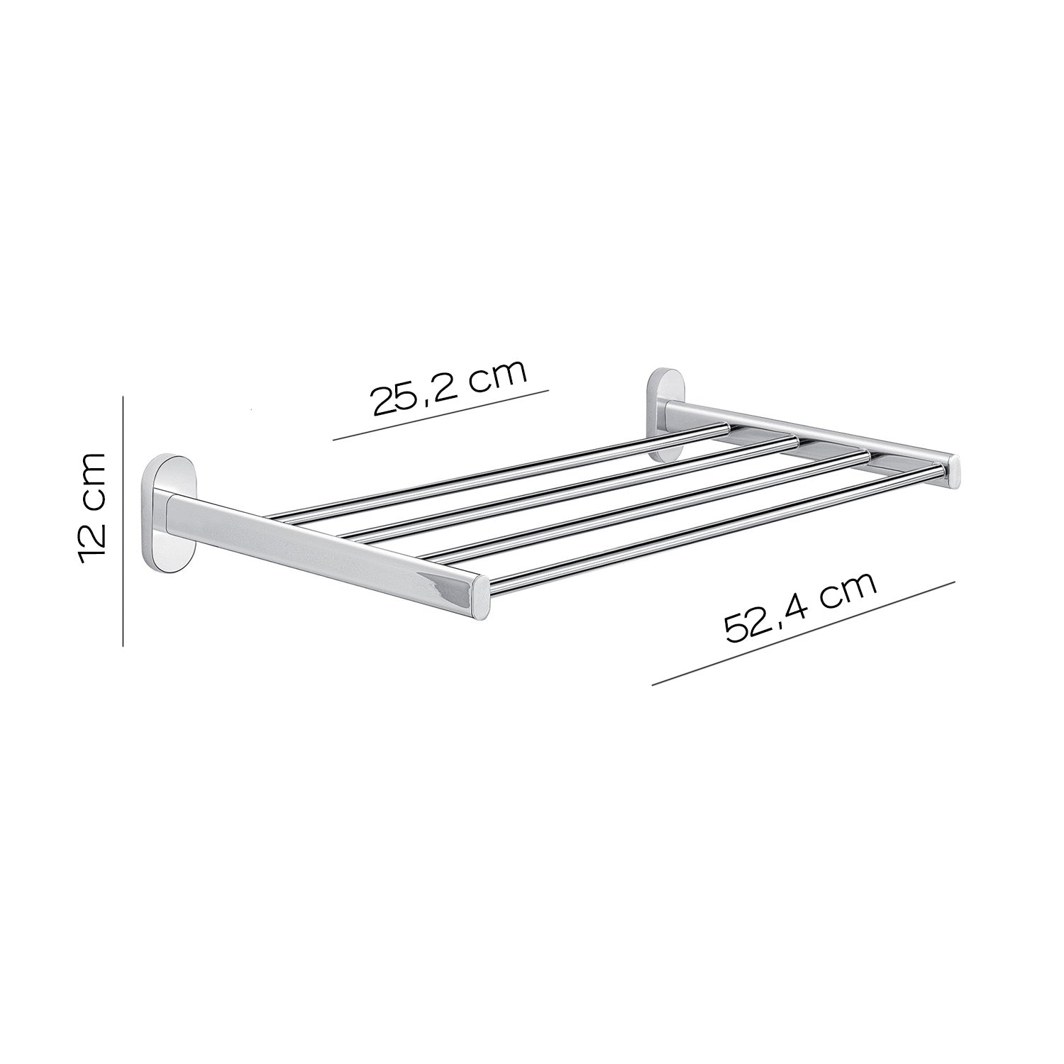Mensola portasciugamani in Acciaio Inox Gedy serie Febo - Cromato by CeramicStore | Lo specialista del tuo bagno