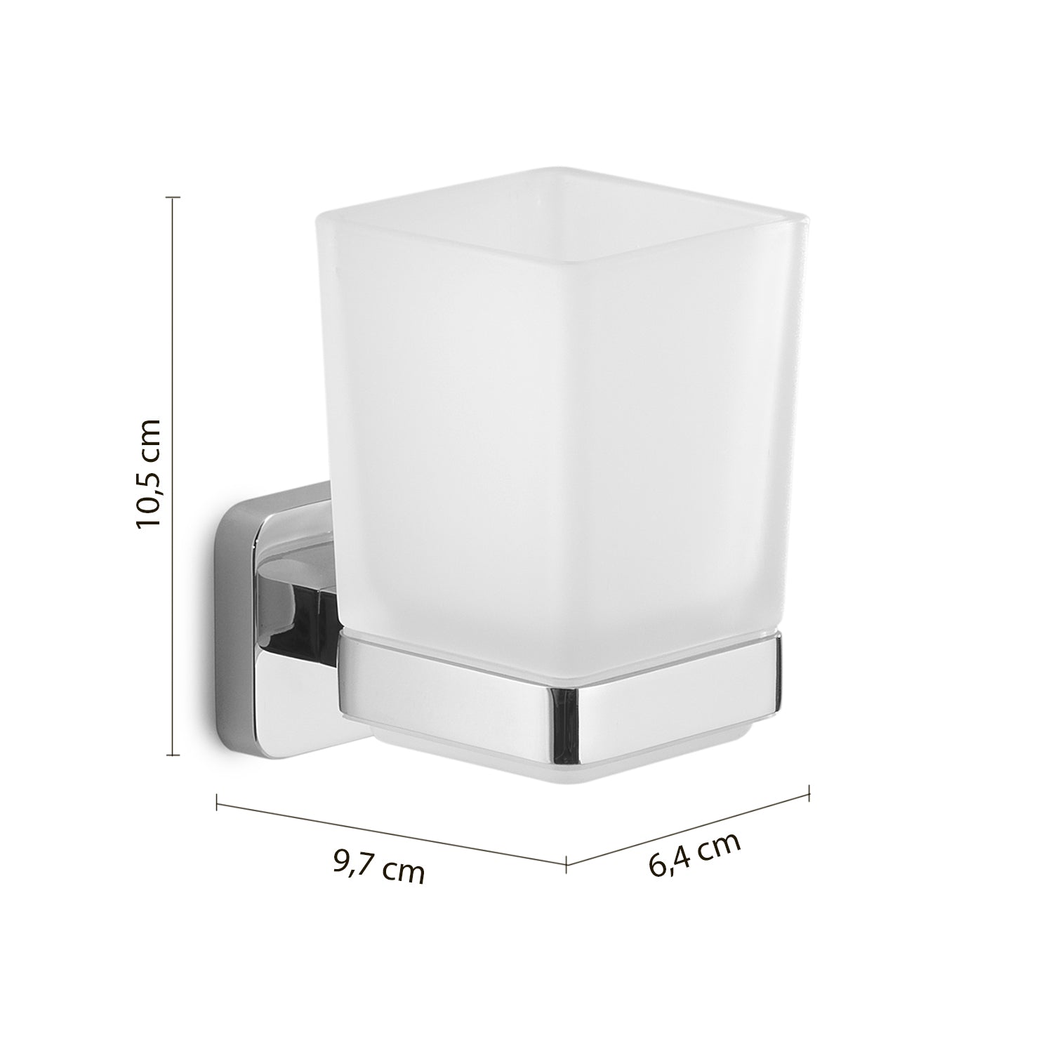 Portaspazzolini Gedy modello Tonga 6.4x9.7x10.5H - Cromato