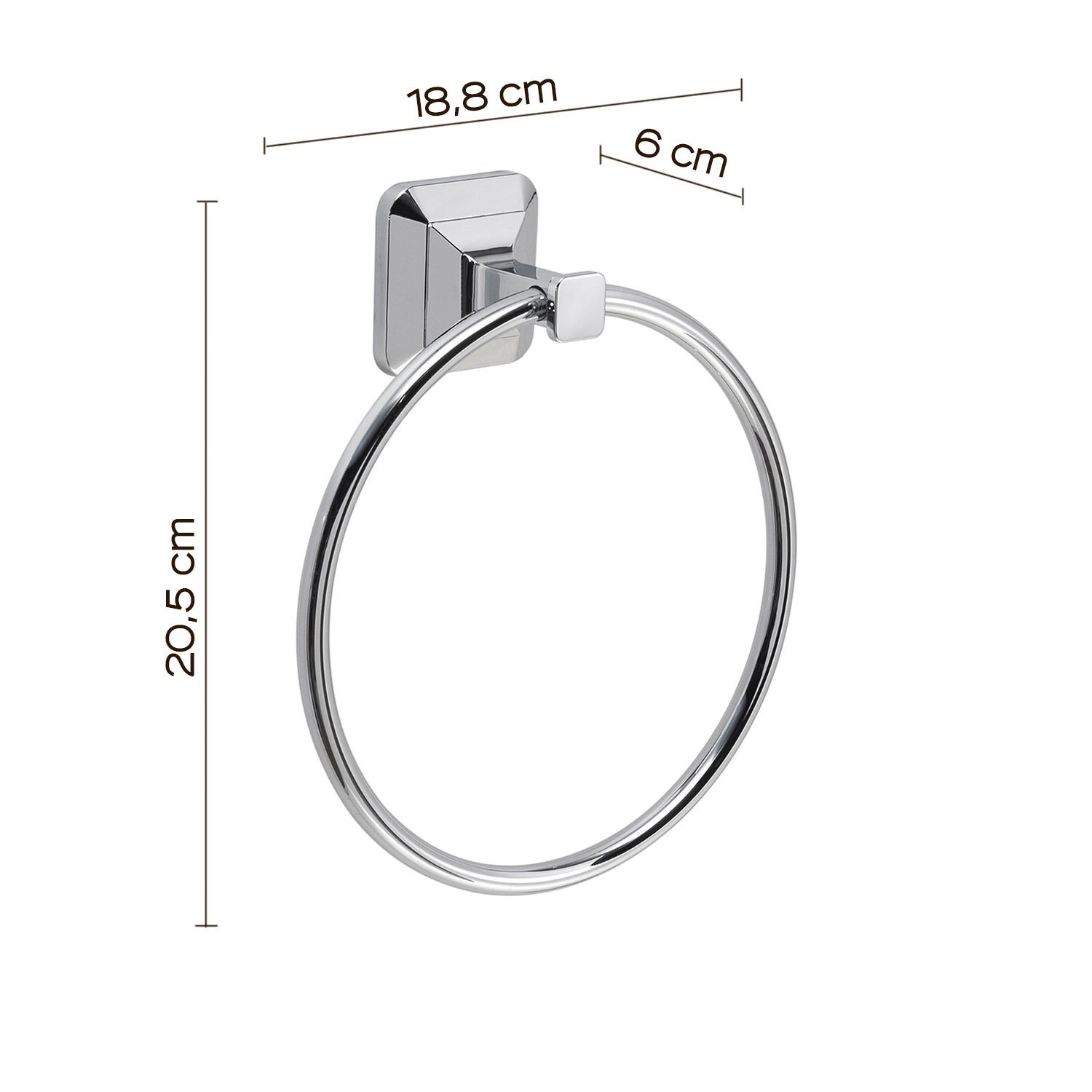 Portasalviette ad anello con ventosa Gedy Ventus cm 18.8x6x20.5 in Acciaio Inox by CeramicStore | Lo specialista del tuo bagno