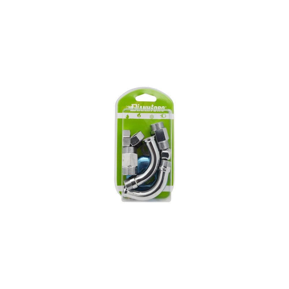 Blister n° 2 curvette sottolavabo a 90° complete di nipples e rosone by CeramicStore | Lo specialista del tuo bagno