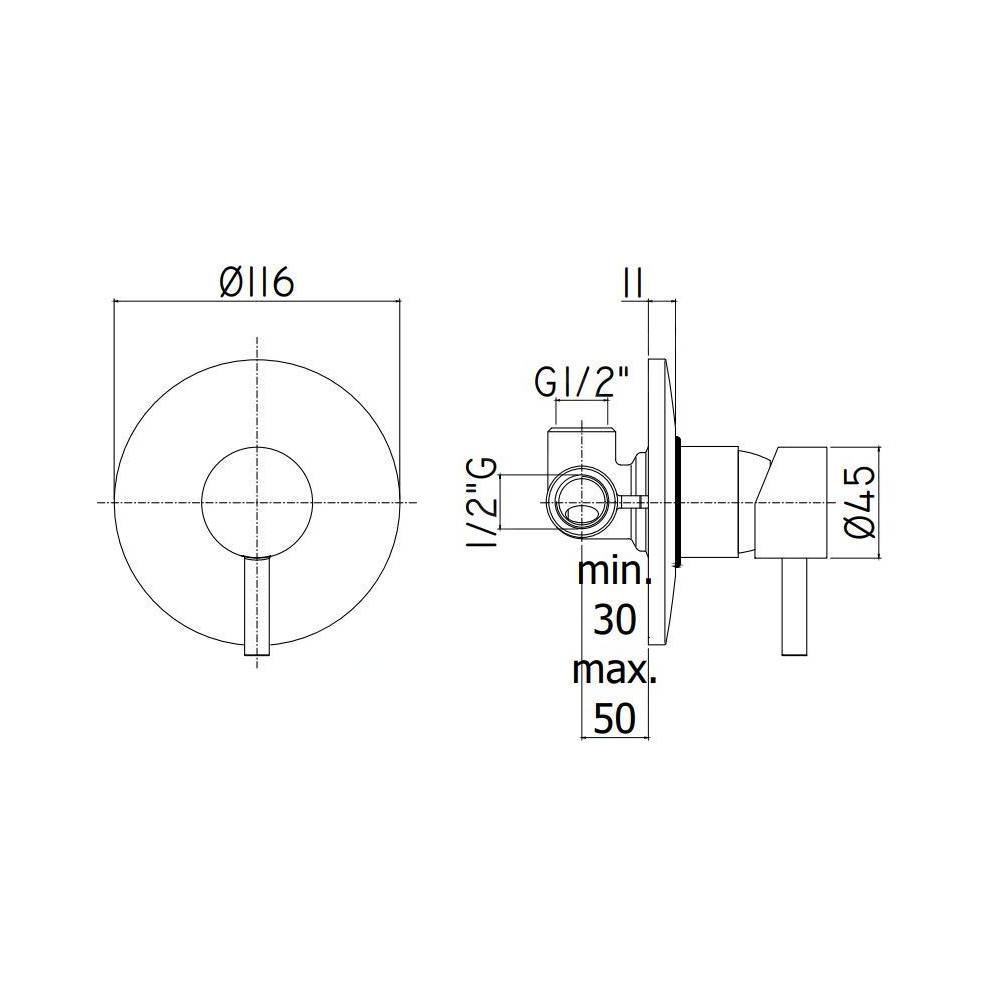 Miscelatore doccia ad incasso serie Stick modello SK010ST steel looking Paffoni by CeramicStore | Lo specialista del tuo bagno