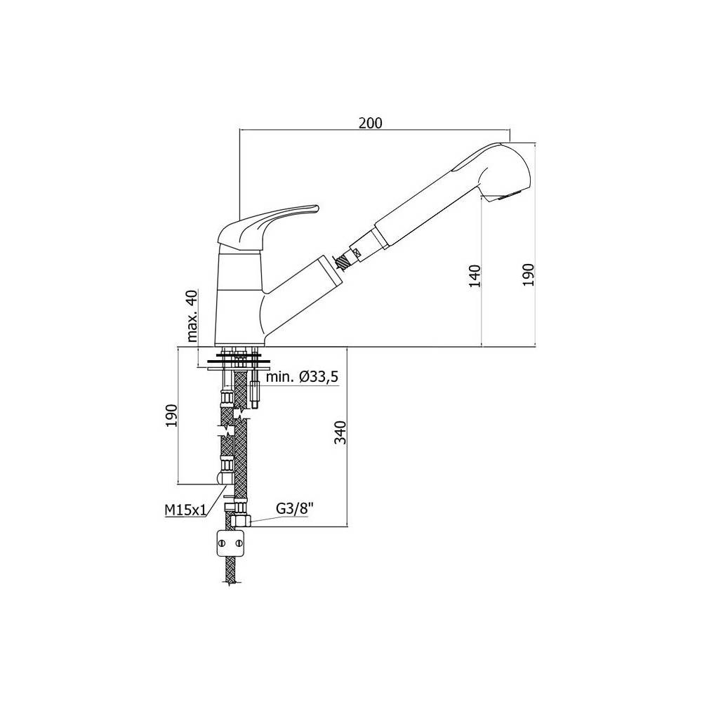 Miscelatore cucina serie Nettuno Due modello ND183CR cromo Paffoni by CeramicStore | Lo specialista del tuo bagno