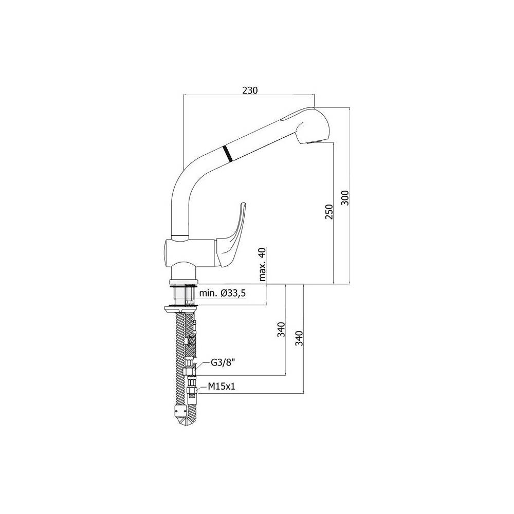 Miscelatore cucina serie Nettuno Due modello ND185CR cromo Paffoni by CeramicStore | Lo specialista del tuo bagno