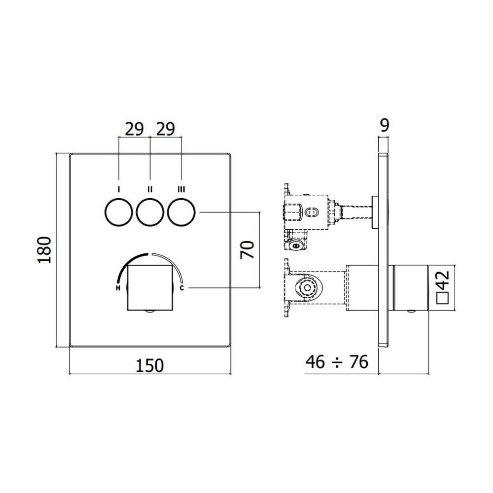Miscelatore incasso doccia serie Compact Box modello CPM519CR cromo Paffoni by CeramicStore | Lo specialista del tuo bagno