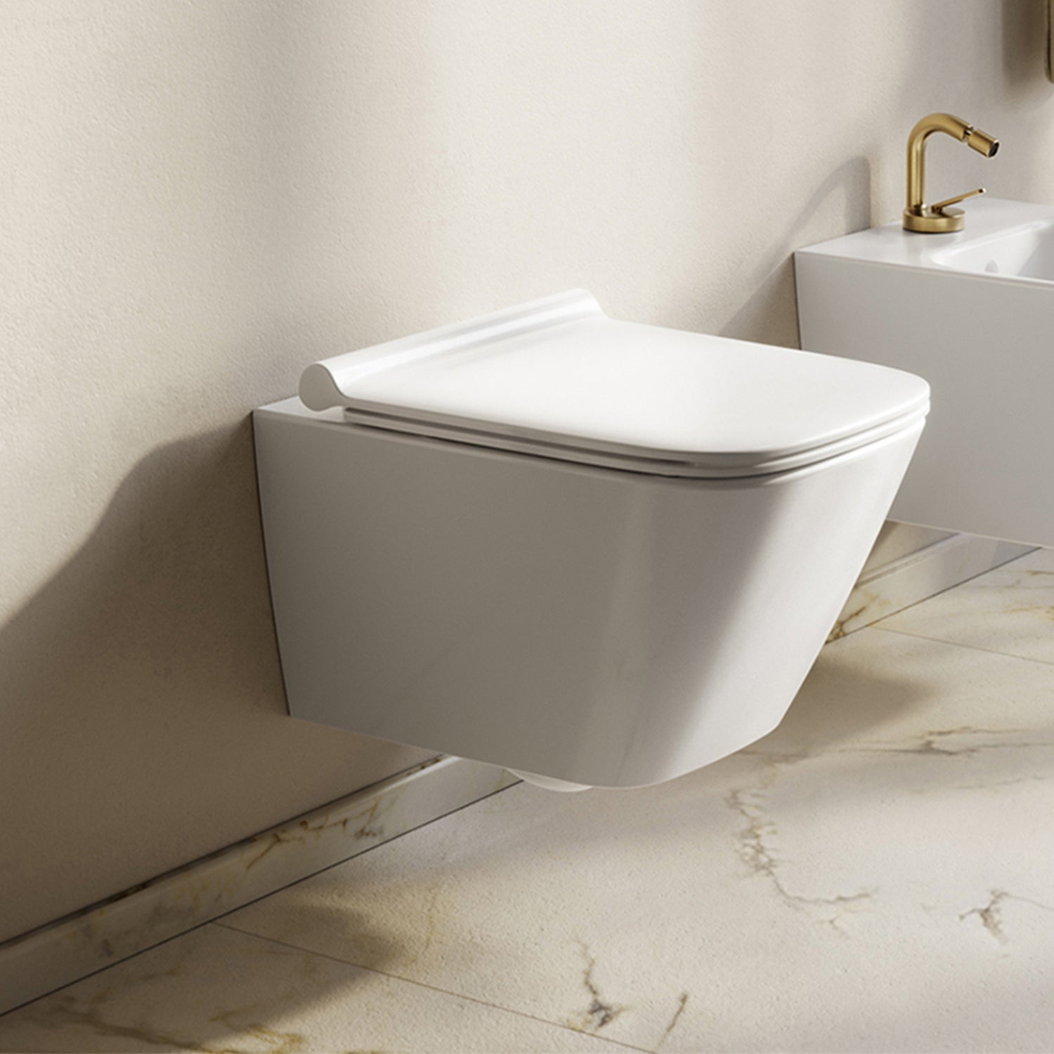 WC sospeso Ceramica Catalano serie Green 55 con sedile Soft-Close