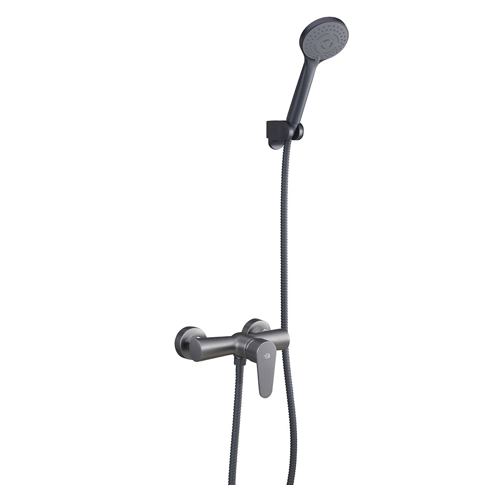 Miscelatore doccia esterno con doccino serie Elizabeth nichel nero spazzolato by CeramicStore | Lo specialista del tuo bagno
